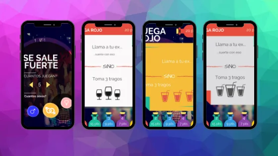 Design mockups for a mobile app