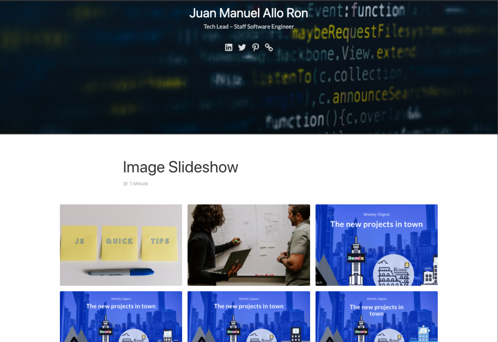 Image Slideshow example