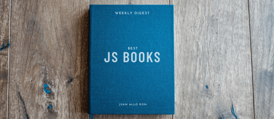 A book cover with JS books as the title