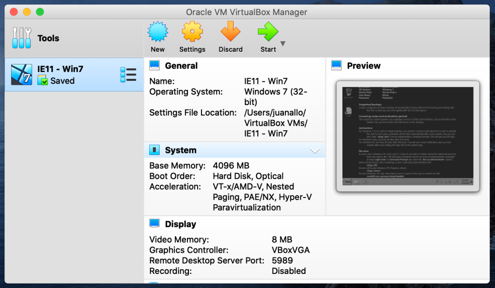 VirtualBox UI screenshot