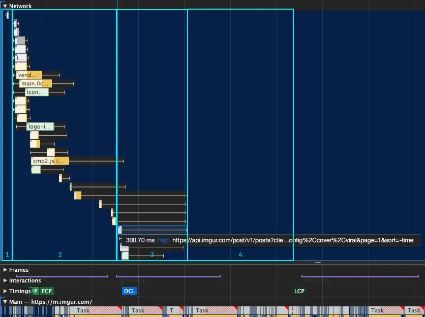 Loading page trace