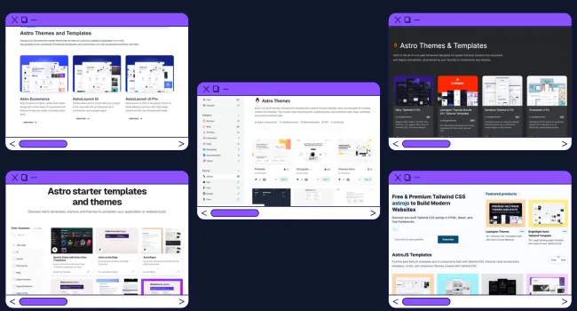 Astro Themes Marketplaces Thumbnails