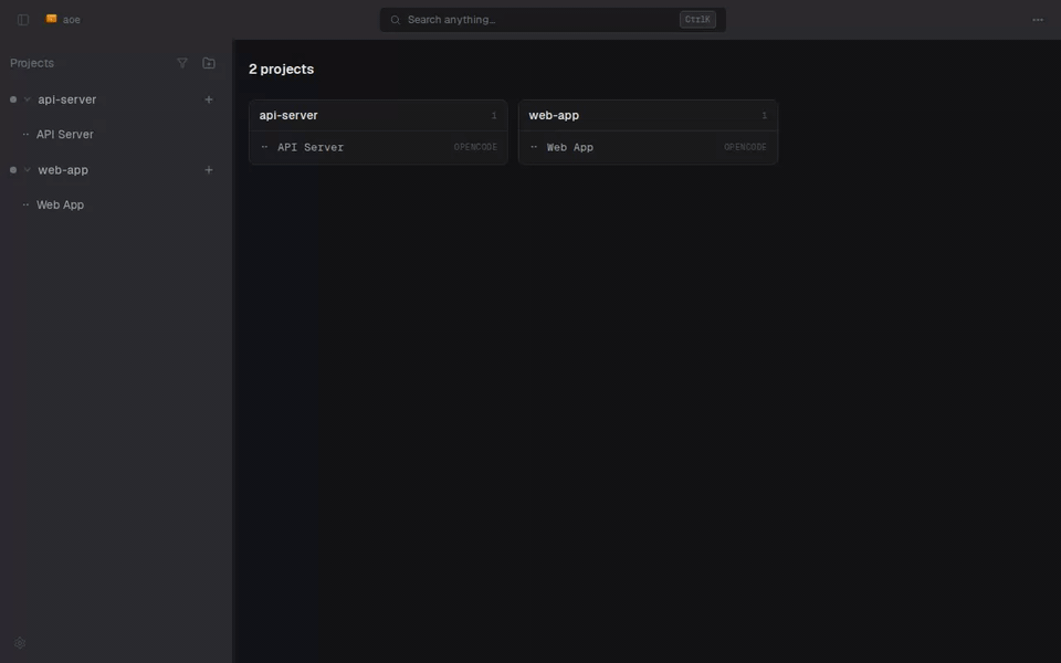 Agent of Empires web-desktop workflow animation